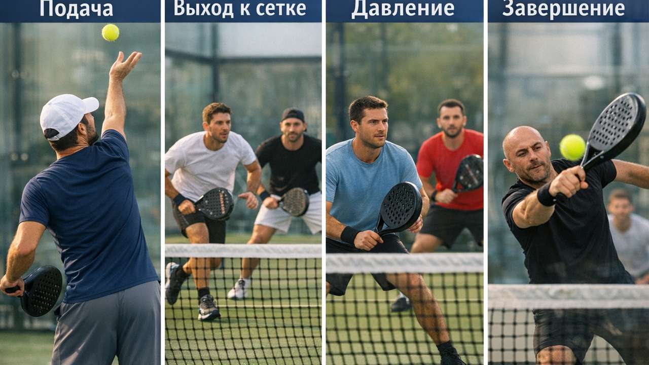 тактика игры в падел по шагам