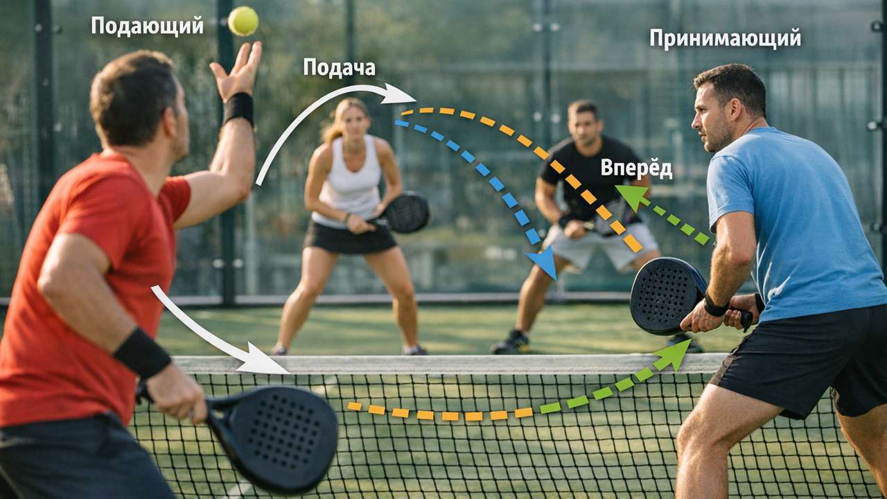 правила падел 2 на 2 для тактики