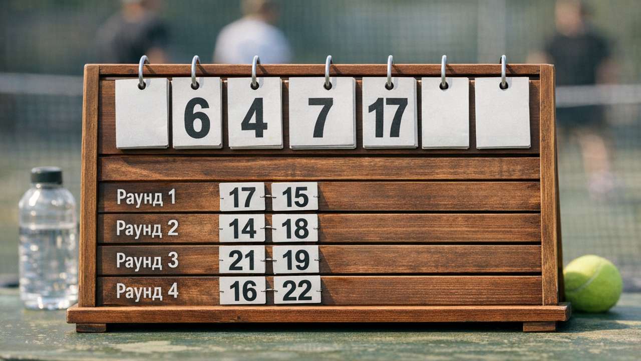 счёт в паделе таблица форматов
